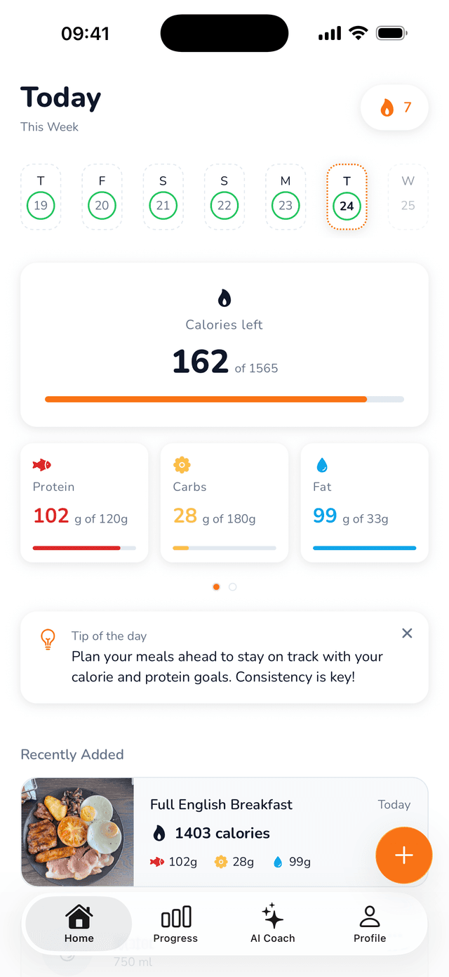Healthy Fit app scan results screen
